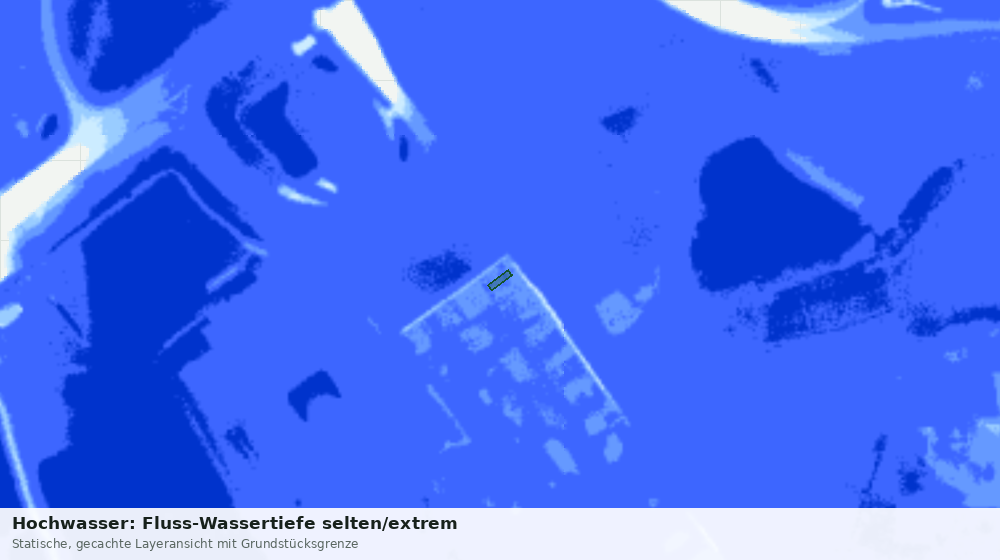 Statische Kartenansicht: Hochwasser: Fluss-Wassertiefe selten/extrem