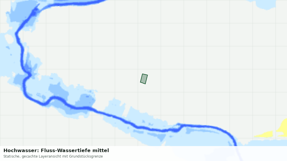 Statische Kartenansicht: Hochwasser: Fluss-Wassertiefe mittel