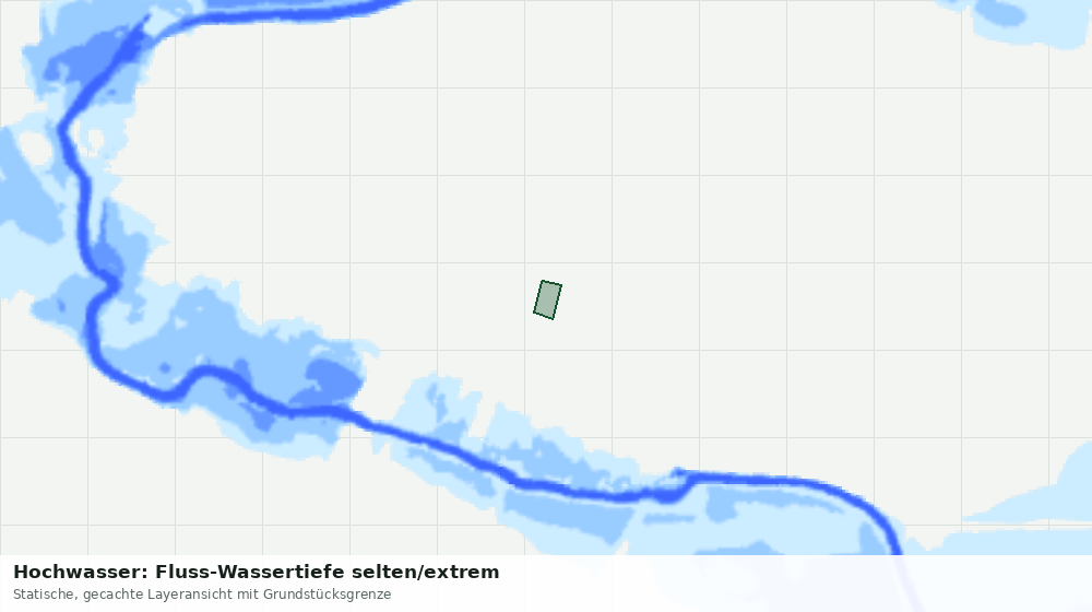 Statische Kartenansicht: Hochwasser: Fluss-Wassertiefe selten/extrem