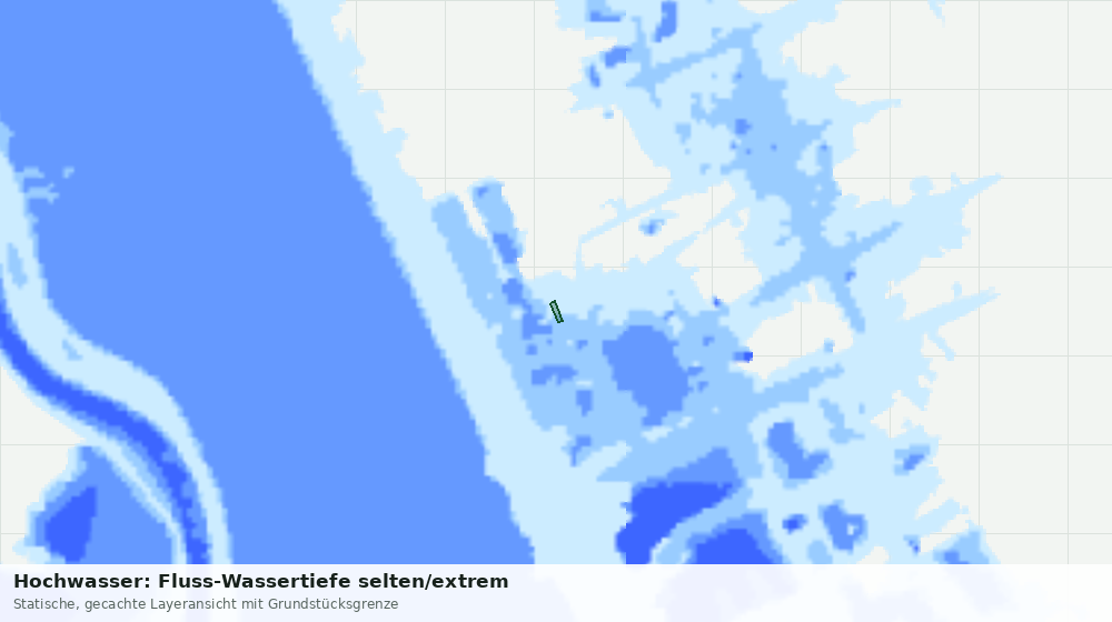 Statische Kartenansicht: Hochwasser: Fluss-Wassertiefe selten/extrem