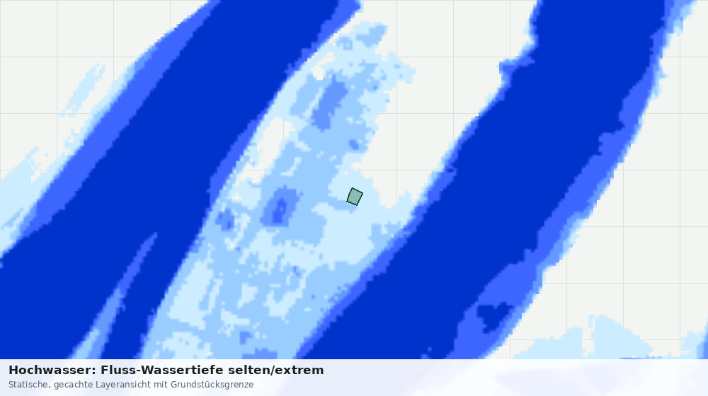 Statische Kartenansicht: Hochwasser: Fluss-Wassertiefe selten/extrem