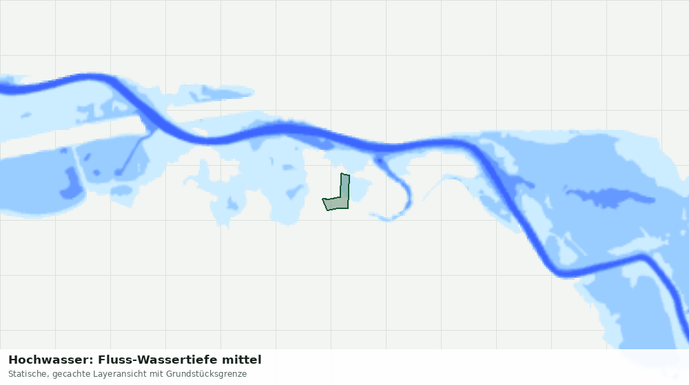 Statische Kartenansicht: Hochwasser: Fluss-Wassertiefe mittel