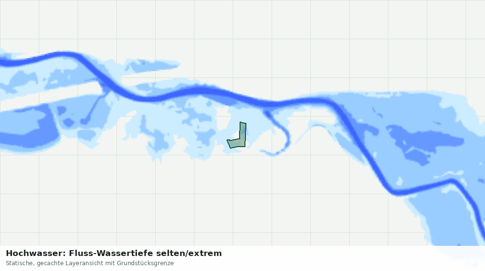 Statische Kartenansicht: Hochwasser: Fluss-Wassertiefe selten/extrem