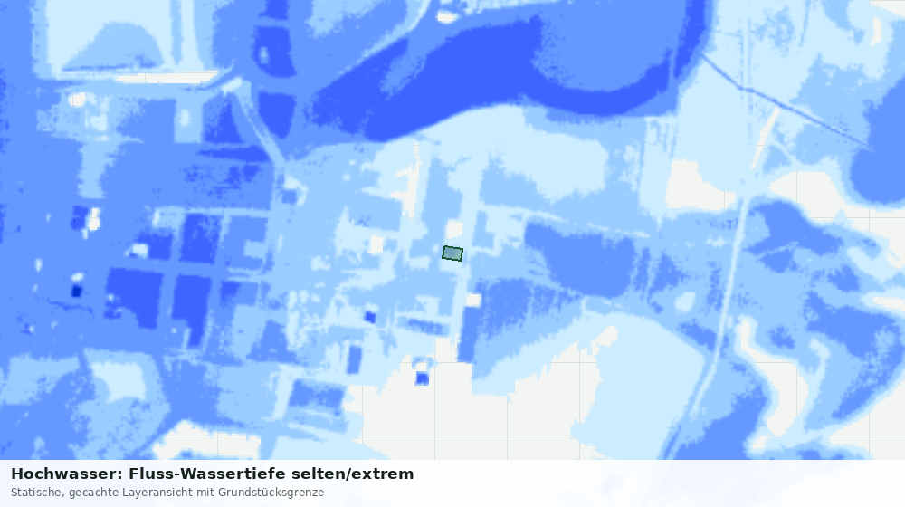 Statische Kartenansicht: Hochwasser: Fluss-Wassertiefe selten/extrem