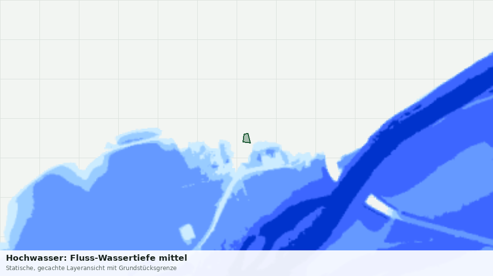 Statische Kartenansicht: Hochwasser: Fluss-Wassertiefe mittel