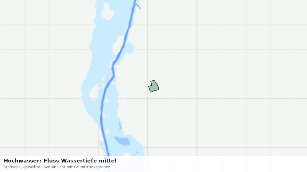 Statische Kartenansicht: Hochwasser: Fluss-Wassertiefe mittel