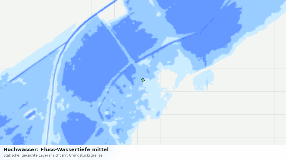Statische Kartenansicht: Hochwasser: Fluss-Wassertiefe mittel