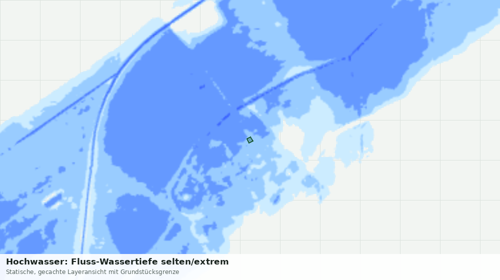 Statische Kartenansicht: Hochwasser: Fluss-Wassertiefe selten/extrem