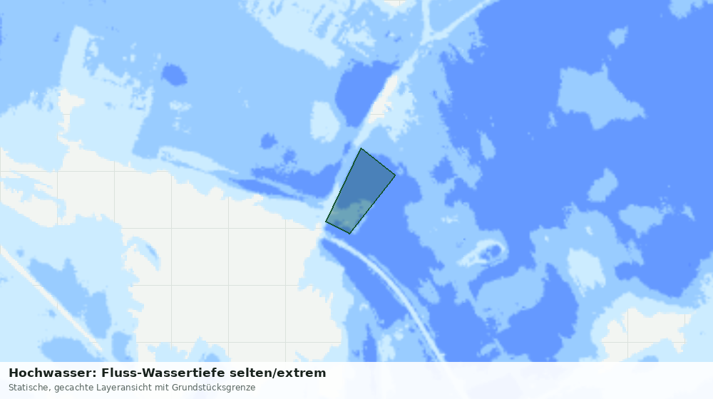 Statische Kartenansicht: Hochwasser: Fluss-Wassertiefe selten/extrem