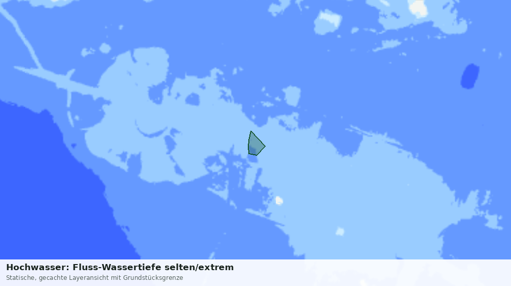 Statische Kartenansicht: Hochwasser: Fluss-Wassertiefe selten/extrem