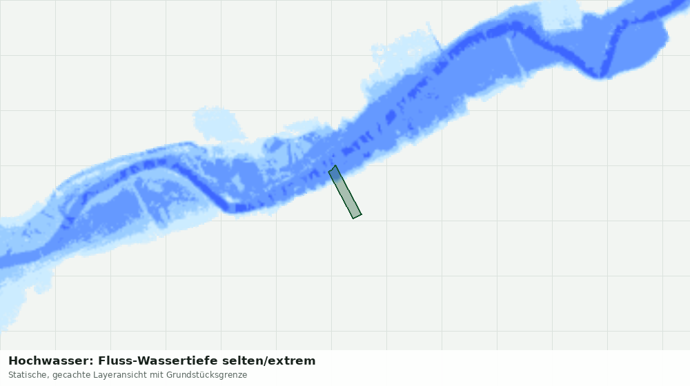 Statische Kartenansicht: Hochwasser: Fluss-Wassertiefe selten/extrem