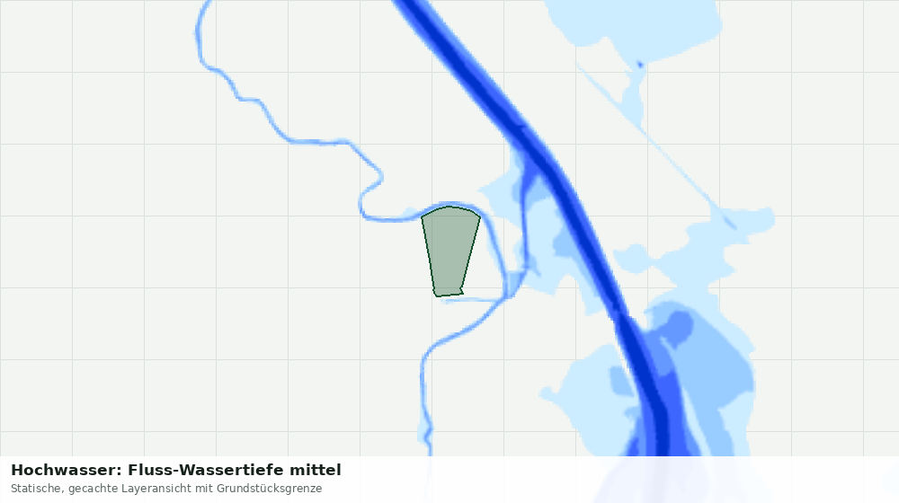 Statische Kartenansicht: Hochwasser: Fluss-Wassertiefe mittel