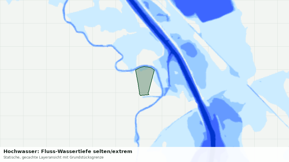 Statische Kartenansicht: Hochwasser: Fluss-Wassertiefe selten/extrem