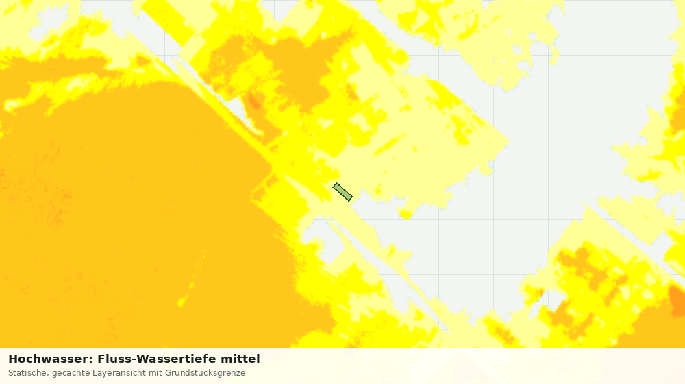 Statische Kartenansicht: Hochwasser: Fluss-Wassertiefe mittel