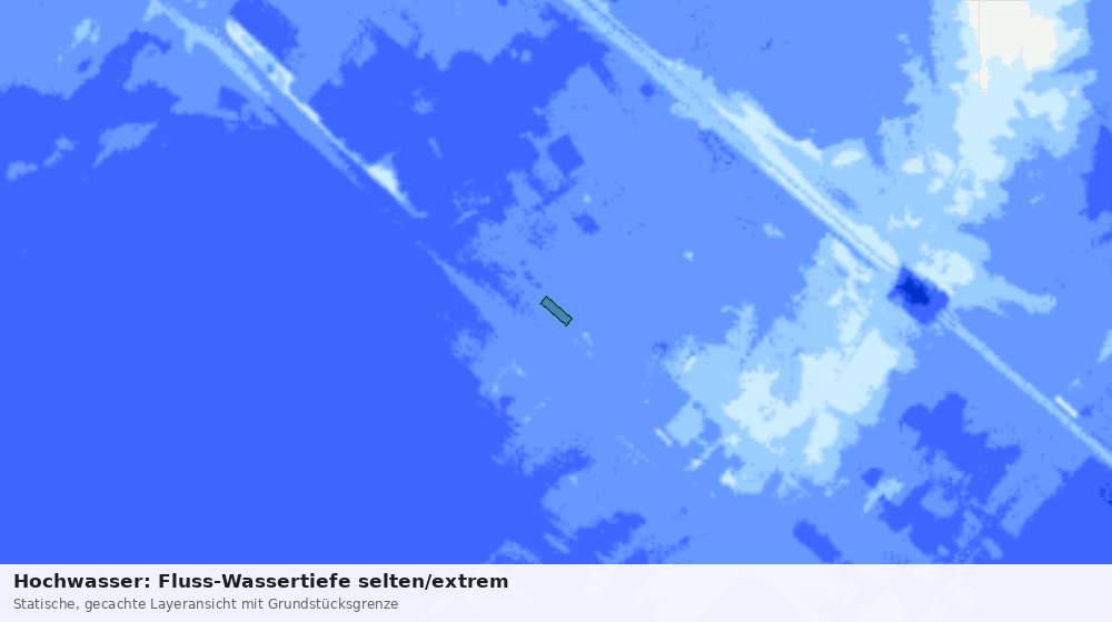 Statische Kartenansicht: Hochwasser: Fluss-Wassertiefe selten/extrem