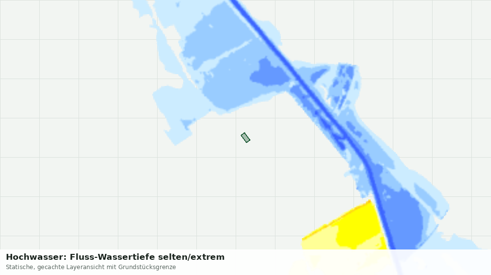 Statische Kartenansicht: Hochwasser: Fluss-Wassertiefe selten/extrem
