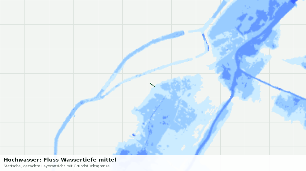 Statische Kartenansicht: Hochwasser: Fluss-Wassertiefe mittel