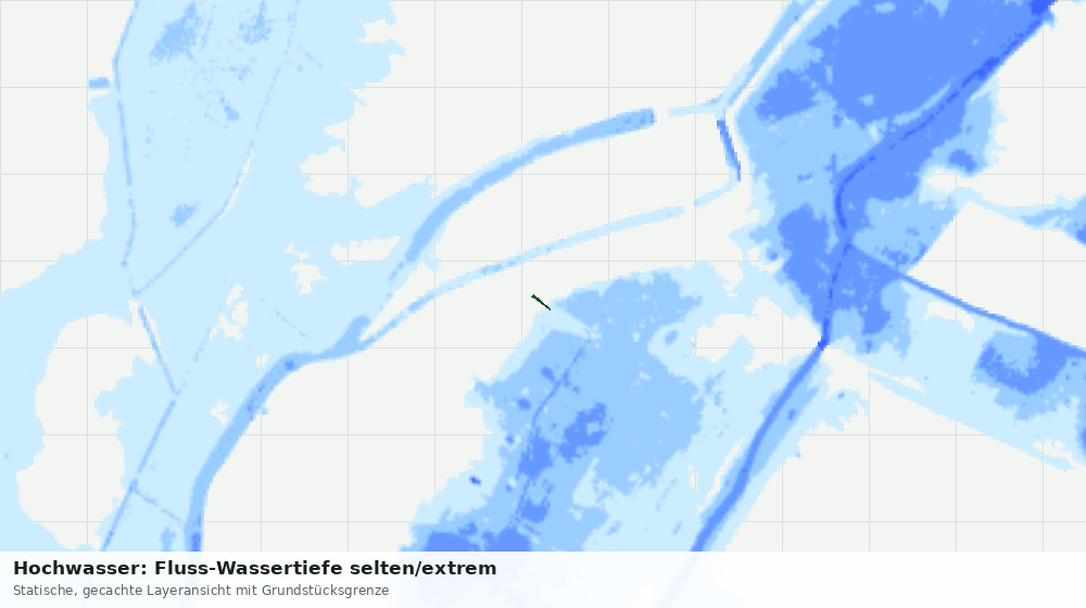 Statische Kartenansicht: Hochwasser: Fluss-Wassertiefe selten/extrem