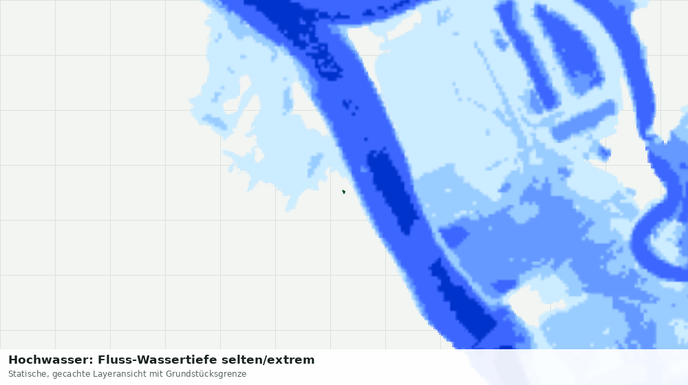 Statische Kartenansicht: Hochwasser: Fluss-Wassertiefe selten/extrem