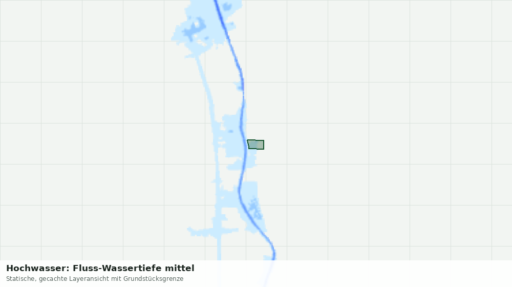 Statische Kartenansicht: Hochwasser: Fluss-Wassertiefe mittel
