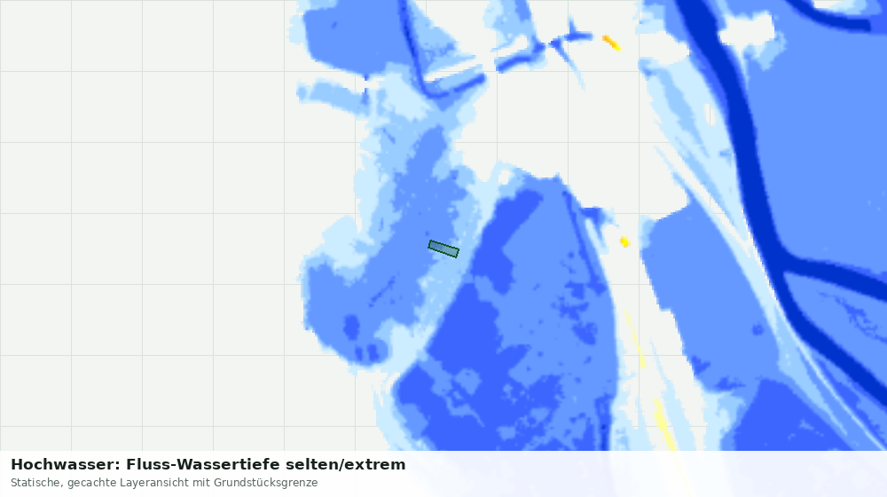 Statische Kartenansicht: Hochwasser: Fluss-Wassertiefe selten/extrem