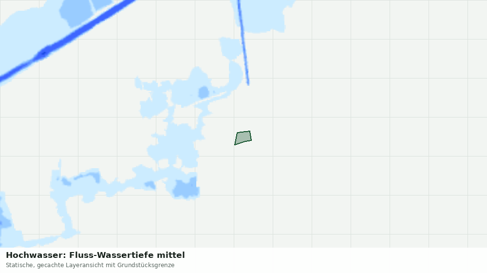 Statische Kartenansicht: Hochwasser: Fluss-Wassertiefe mittel