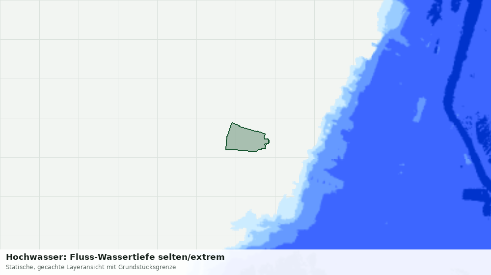 Statische Kartenansicht: Hochwasser: Fluss-Wassertiefe selten/extrem