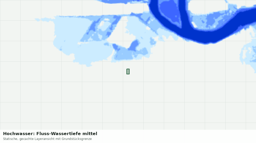 Statische Kartenansicht: Hochwasser: Fluss-Wassertiefe mittel