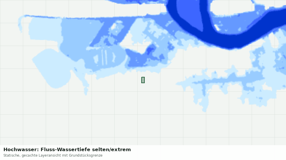 Statische Kartenansicht: Hochwasser: Fluss-Wassertiefe selten/extrem