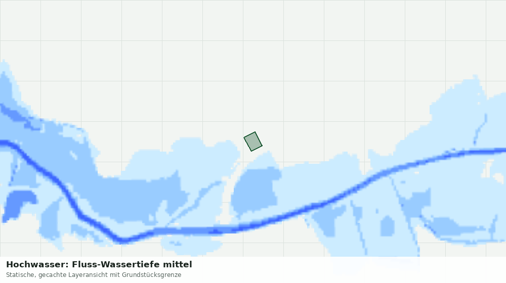 Statische Kartenansicht: Hochwasser: Fluss-Wassertiefe mittel
