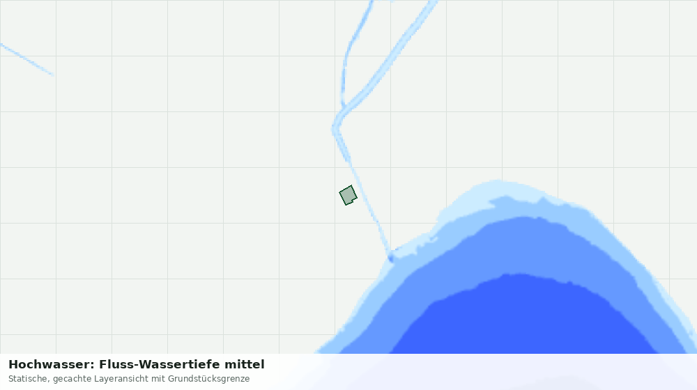 Statische Kartenansicht: Hochwasser: Fluss-Wassertiefe mittel