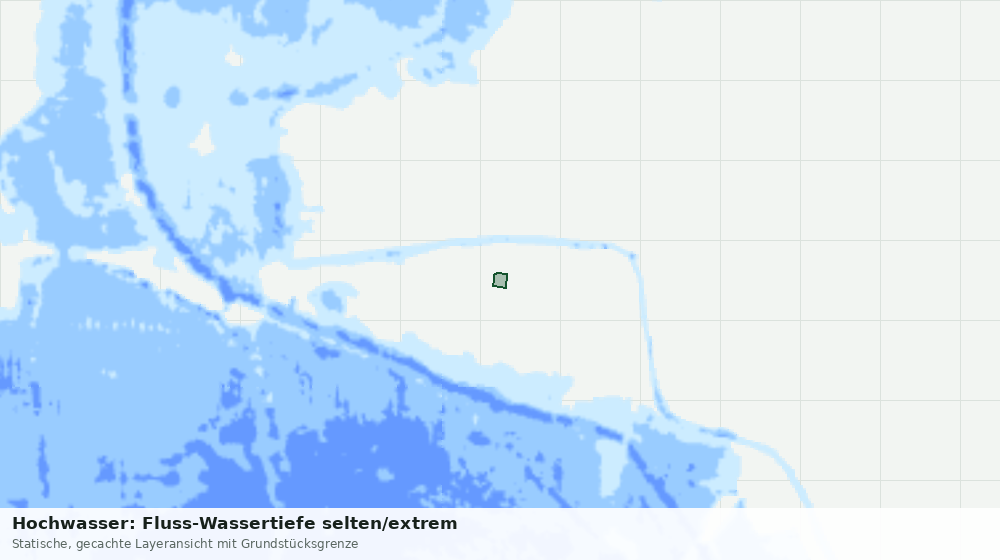 Statische Kartenansicht: Hochwasser: Fluss-Wassertiefe selten/extrem
