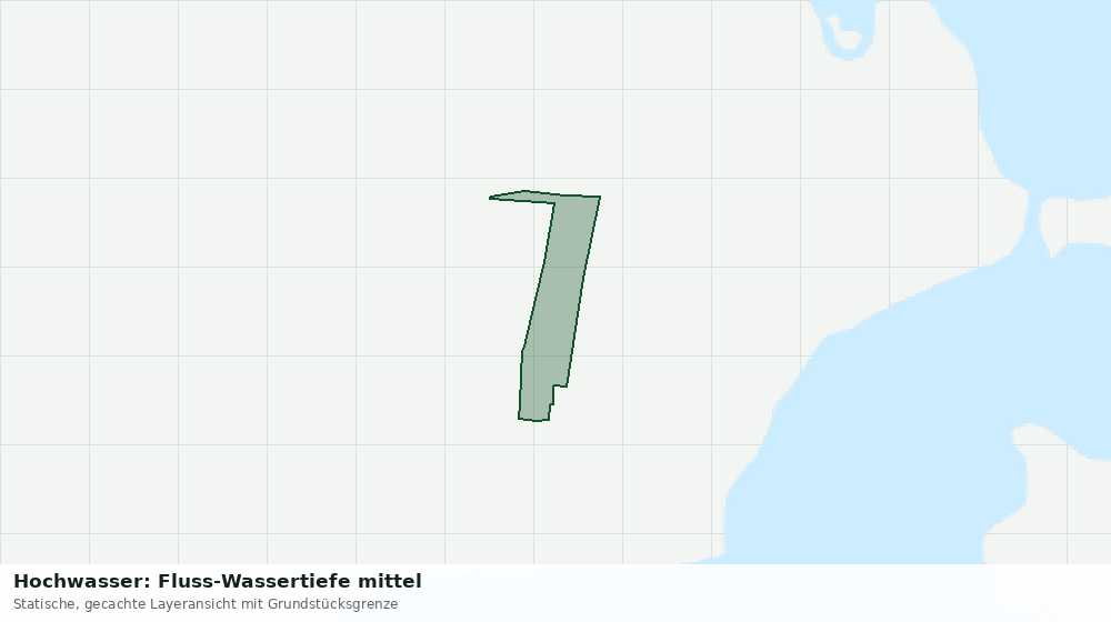 Statische Kartenansicht: Hochwasser: Fluss-Wassertiefe mittel