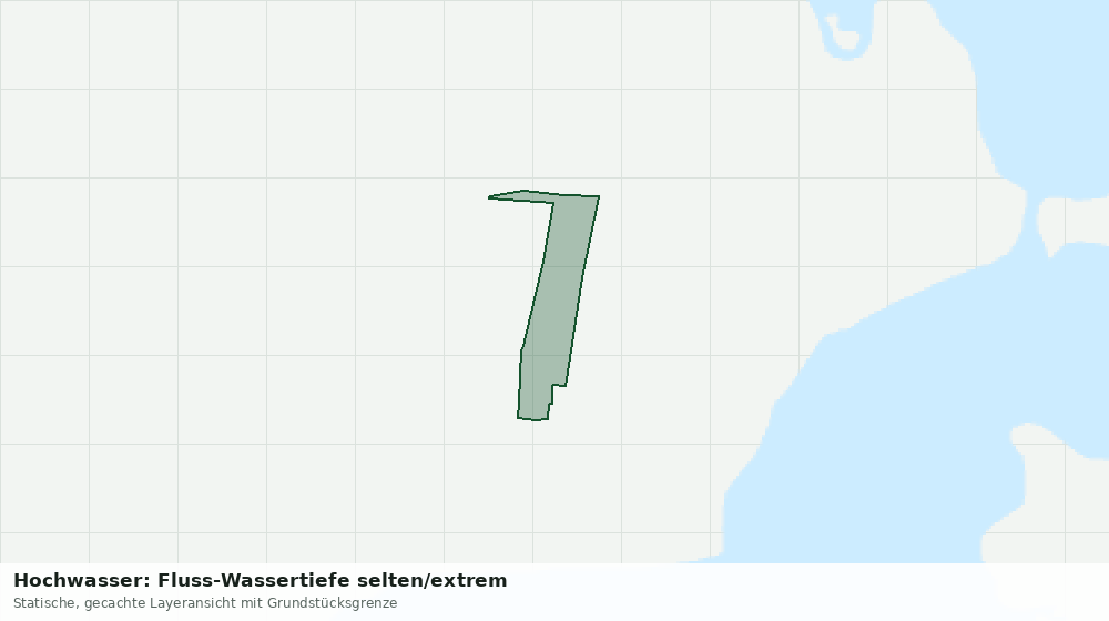 Statische Kartenansicht: Hochwasser: Fluss-Wassertiefe selten/extrem