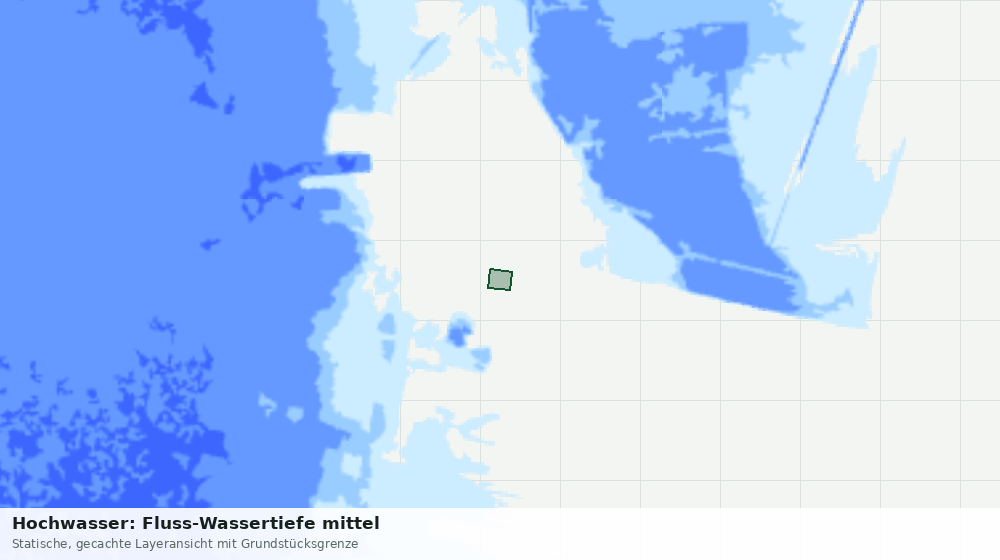 Statische Kartenansicht: Hochwasser: Fluss-Wassertiefe mittel