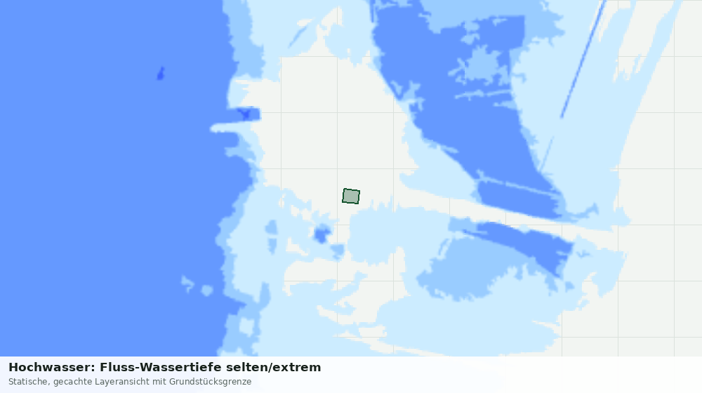 Statische Kartenansicht: Hochwasser: Fluss-Wassertiefe selten/extrem