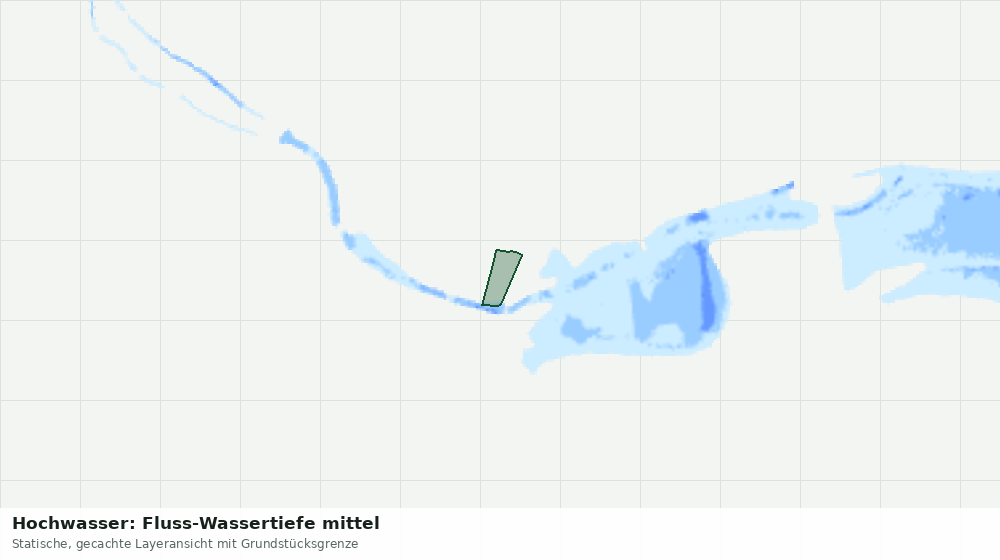 Statische Kartenansicht: Hochwasser: Fluss-Wassertiefe mittel