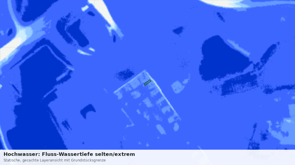 Statische Kartenansicht: Hochwasser: Fluss-Wassertiefe selten/extrem