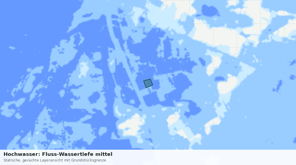 Statische Kartenansicht: Hochwasser: Fluss-Wassertiefe mittel