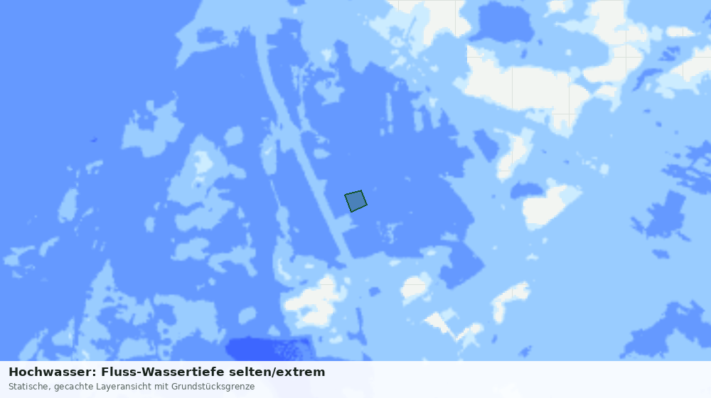 Statische Kartenansicht: Hochwasser: Fluss-Wassertiefe selten/extrem