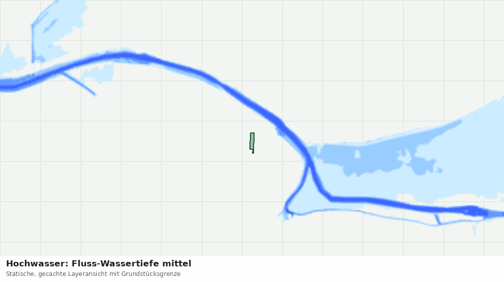 Statische Kartenansicht: Hochwasser: Fluss-Wassertiefe mittel