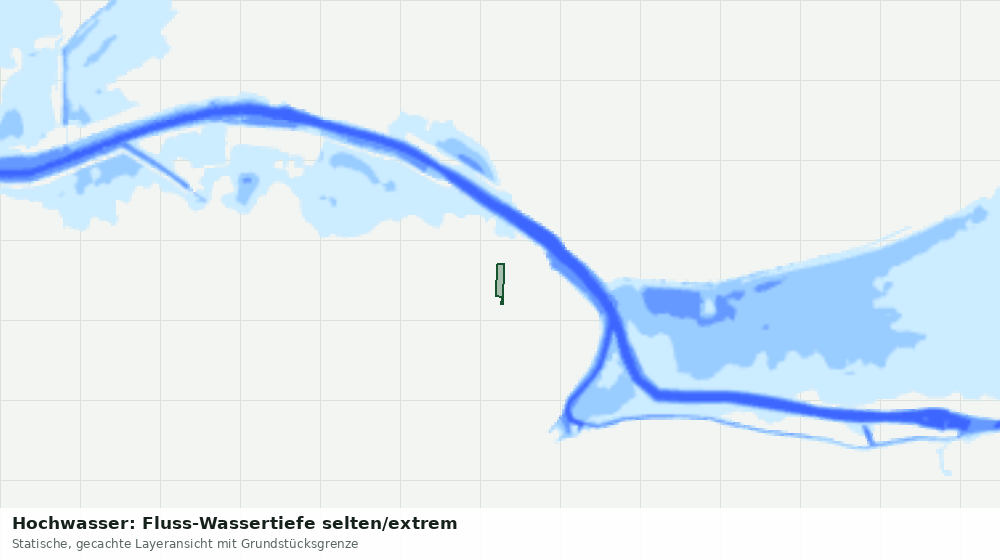 Statische Kartenansicht: Hochwasser: Fluss-Wassertiefe selten/extrem