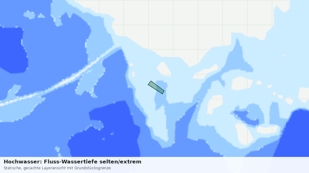 Statische Kartenansicht: Hochwasser: Fluss-Wassertiefe selten/extrem