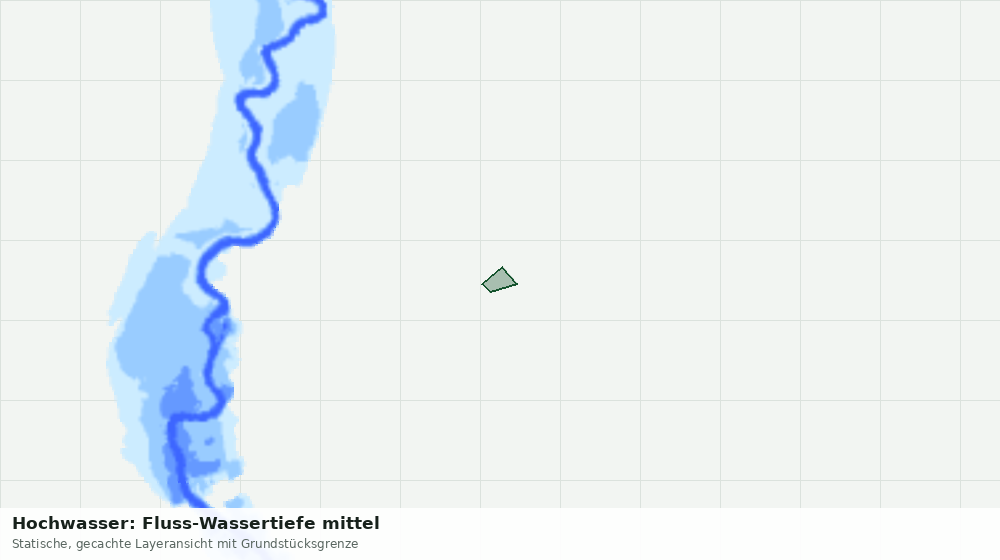 Statische Kartenansicht: Hochwasser: Fluss-Wassertiefe mittel