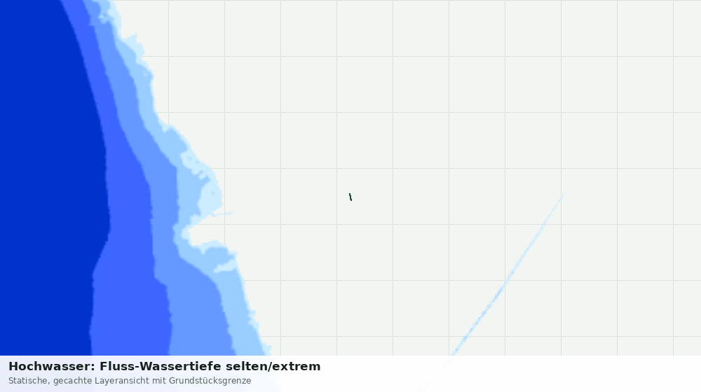 Statische Kartenansicht: Hochwasser: Fluss-Wassertiefe selten/extrem
