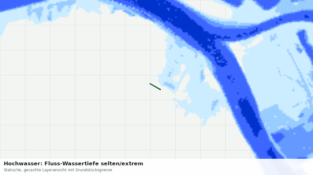 Statische Kartenansicht: Hochwasser: Fluss-Wassertiefe selten/extrem