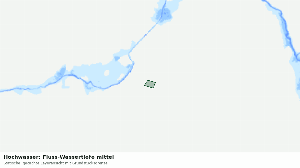 Statische Kartenansicht: Hochwasser: Fluss-Wassertiefe mittel