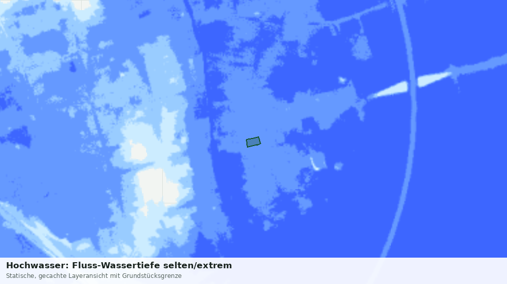 Statische Kartenansicht: Hochwasser: Fluss-Wassertiefe selten/extrem