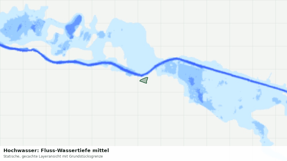 Statische Kartenansicht: Hochwasser: Fluss-Wassertiefe mittel