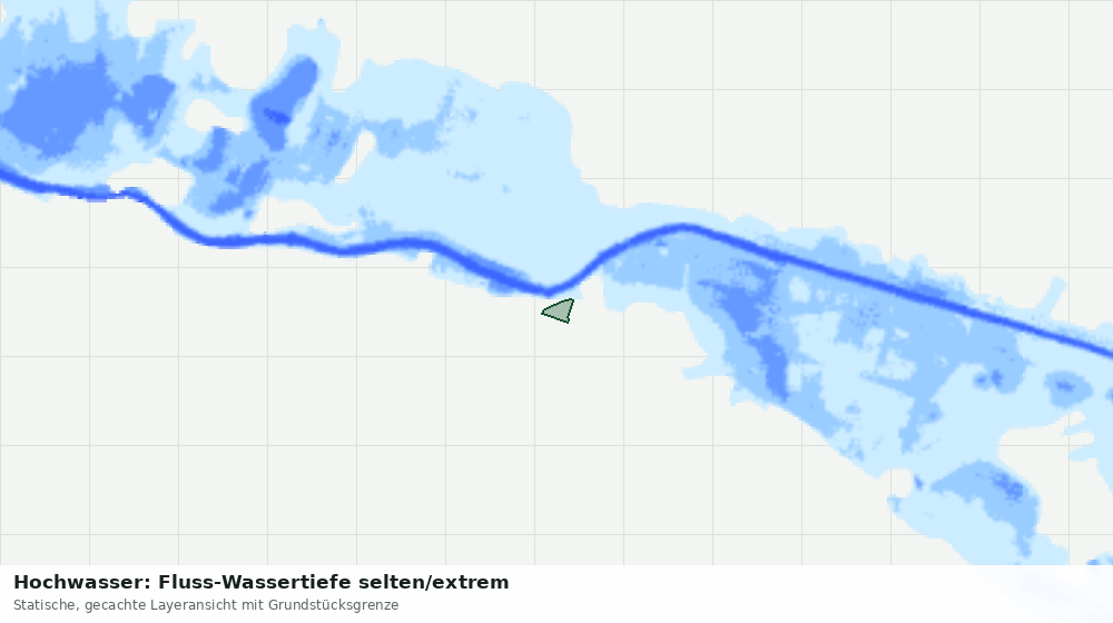 Statische Kartenansicht: Hochwasser: Fluss-Wassertiefe selten/extrem